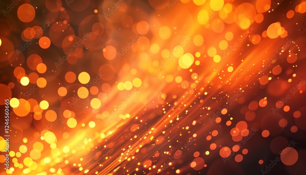 Poster abstract background with bokeh defocused lights and stars.