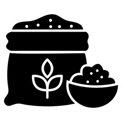 Flour Glyph Icon