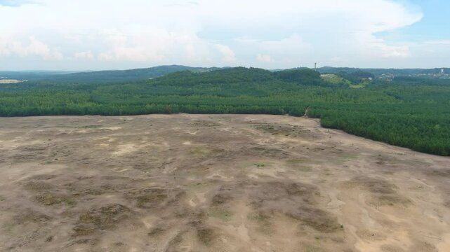 Bledowska Desert aka Polish Sahara aka Pustynia Bledowska. The only desert in Poland and the largest inland area of loose sand in Europe. Silesian Highlands in the Lesser Poland Voivodeship.