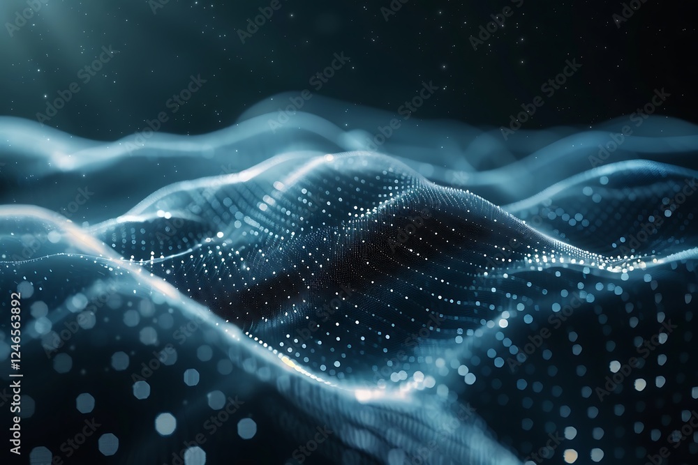 Poster data technology abstract futuristic illustration. low poly shape with connecting dots and lines on d