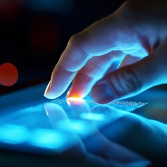 Tech, business, people: screen touch.