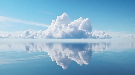 Obraz premium Calm sky reflected in placid water