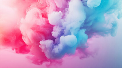 Fototapeta premium Vibrant abstract cloud of colorful smoke with copy space for creative design