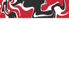 Abstract Square background with colorful waves. Liquid Trendy vector illustration in style retro 60s, 70s. Copy space and Negative space.