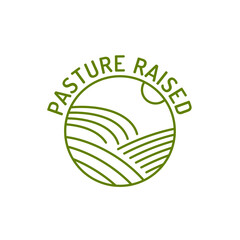 Minimalist paisture-raised outline icon. Controlled farming. Editable stroke. © Double Brain