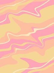 Pink yellow doodle abstract background. Illustration for banner, poster, card