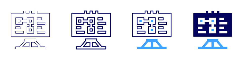 Fototapeta premium Attention grabber icon in 4 different styles. Thin Line, Line, Bold Line, Duotone. Duotone style. Editable stroke