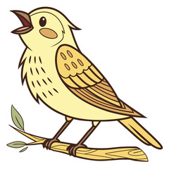 Fototapeta premium Lively Birdie Bird Drawing for Projects