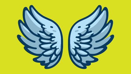angel wings in flat illustration