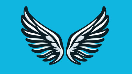 angel wings in flat illustration