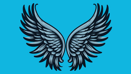 Obraz premium angel wings in flat illustration