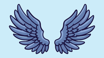 Obraz premium angel wings in flat illustration