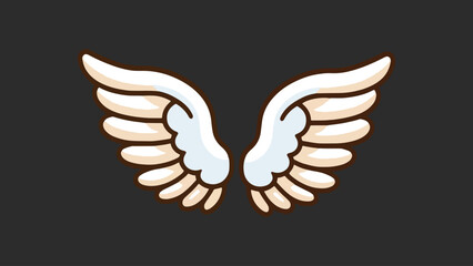 Obraz premium angel wings in flat illustration