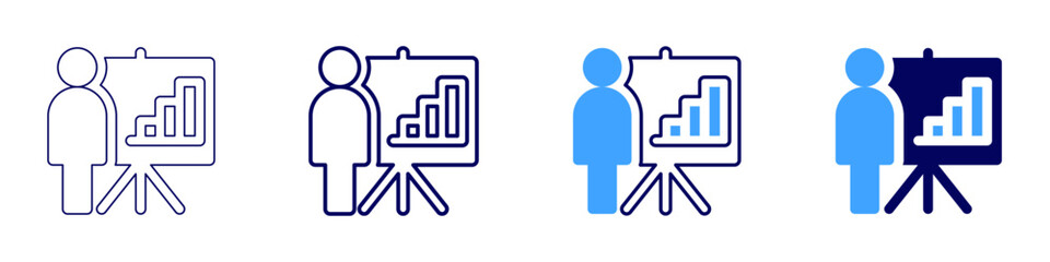 Clear messaging icon in 4 different styles. Thin Line, Line, Bold Line, Duotone. Duotone style. Editable stroke