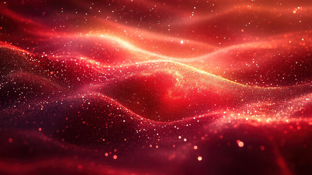 Red backgrounds with metallic sheen and glowing streaks for a bold, high-energy feel
