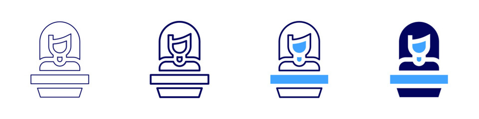 Engaging graphics icon in 4 different styles. Thin Line, Line, Bold Line, Duotone. Duotone style. Editable stroke