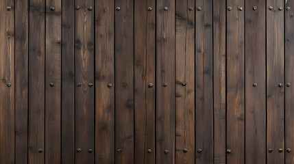 Fototapeta premium Dark brown wooden plank wall background