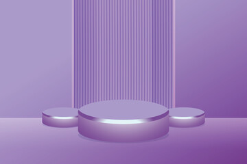 Purple podium display