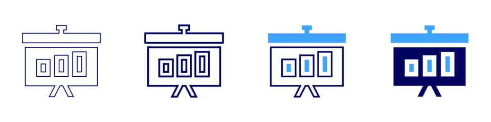 Presentation hacks icon in 4 different styles. Thin Line, Line, Bold Line, Duotone. Duotone style. Editable stroke