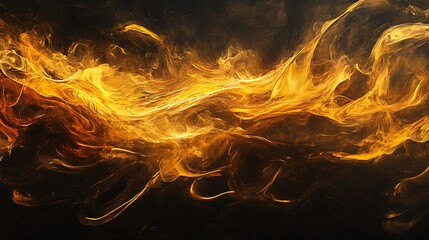 Fototapeta premium Abstract luminous fire forming bold artistic patterns glowing against dark background wallpaper