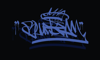 BLUE BEAM graffiti tag style design