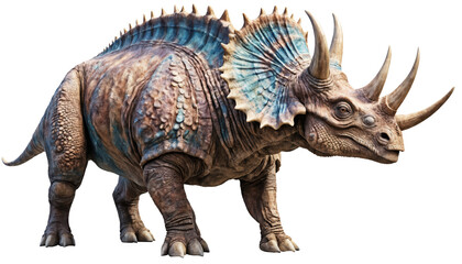 Dinosaur from the Cretaceous era isolated on transparent background. 