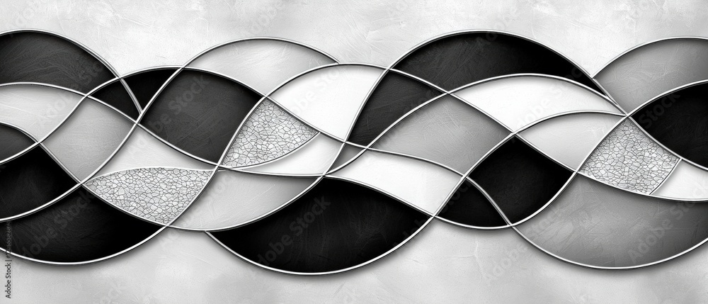 Aufkleber abstract black and white background with wavy patterns and various staines for creative design and a