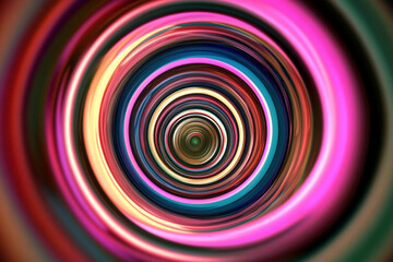 Fototapeta premium Vibrant swirling colors create a mesmerizing tunnel effect with intricate patterns and depth