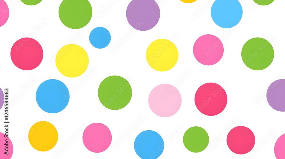 Aufkleber colorful dots scattered across a white background creating a playful and vibrant pattern