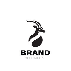Obraz premium Antelope Logo. Antelope Logo Design. Antelope Logo Brand. Antelope Logo Vector Design Isolated on White Background