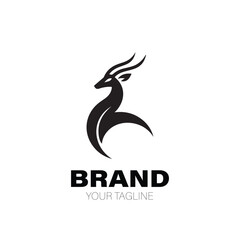 Fototapeta premium Antelope Logo. Antelope Logo Design. Antelope Logo Brand. Antelope Logo Vector Design Isolated on White Background