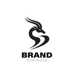 Antelope Logo. Antelope Logo Design. Antelope Logo Brand. Antelope Logo Vector Design Isolated on White Background