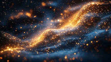 Cosmic Connectivity Glowing Nodes Linking Celestial Bodies in the Universe