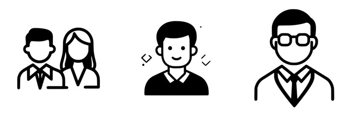 Diverse group of people showcasing different expressions and attire in a professional setting