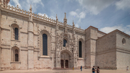Mosteiro dos Jeronimos, located in the Belem district timelapse hyperlapse of Lisbon, Portugal.