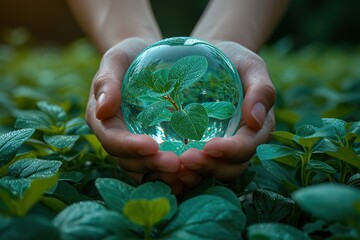 World environment day Globe Glass with circular economy icons renewable energy sustainable development goals Environmental protection renewable energy, sustainability future,green business, ESG