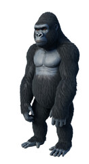 Fototapeta premium Contemplative Gorilla 3D Rendering