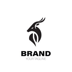 Antelope Logo. Antelope Logo Design. Antelope Logo Brand. Antelope Logo Vector Design Isolated on White Background