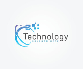 Technology logo vector template