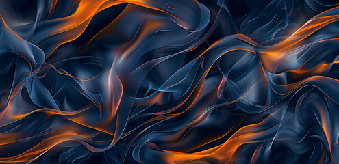 Obraz premium Abstrakcyjny wzór ognia i dymu w ciemnych barwach.