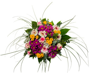 Colorful Floral Bouquet with Roses, Gerberas, and Chrysanthemums.