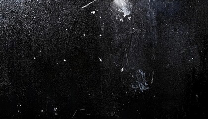 Obraz premium grunge black texture with white scratches and paint splatter for abstract background, overlays, or distressed design