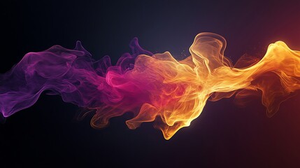 Obraz premium Bright twisting fire creating mesmerizing abstract movement glowing vibrantly dark background image
