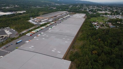 Shipping and transportation fulfillment center warehouse for consumer goods before shipped out for delivery to homes and business. Warehouse in Scranton, Pennsylvania