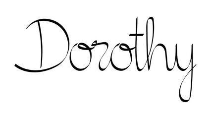 Black handwritten female name "Dorothy"