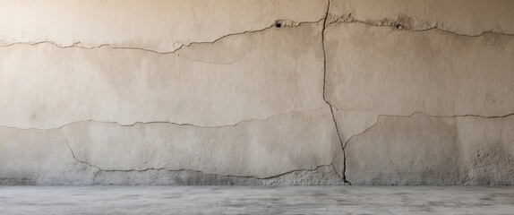 Weathered Concrete Wall with Cracks and Texture