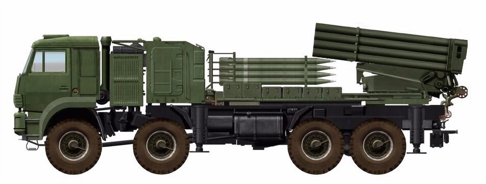MLRS variant based on the KamAZ-6560 truck, with a BM-21 Grad launcher and additional ammunition