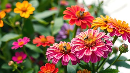 Floral Symphony: Delicate Insect Markings on Nature's Masterpiece