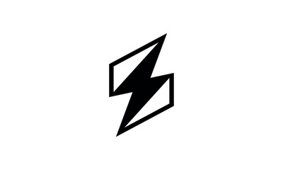an electric S themed graphic image, on a white background. vector graphic base.