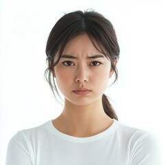 Fototapeta premium 怒った表情をした日本人女性